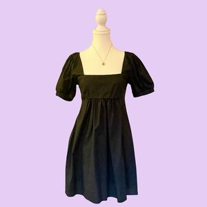 Wild Fable Black Babydoll Puff Sleeve Dress